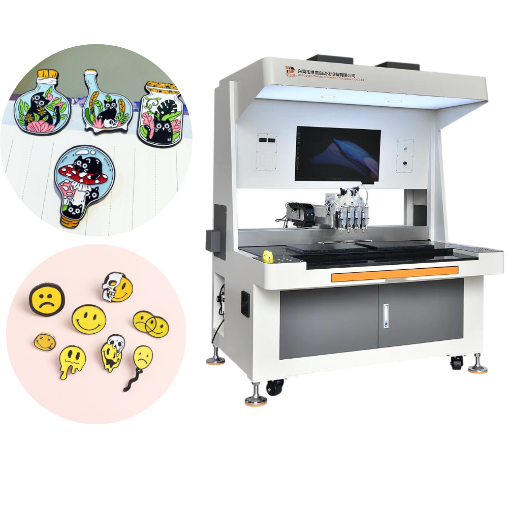 Custom Independence Day Enamel Badge Filling Machine with High-Precision Features